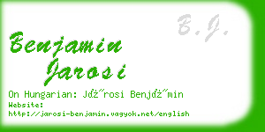 benjamin jarosi business card